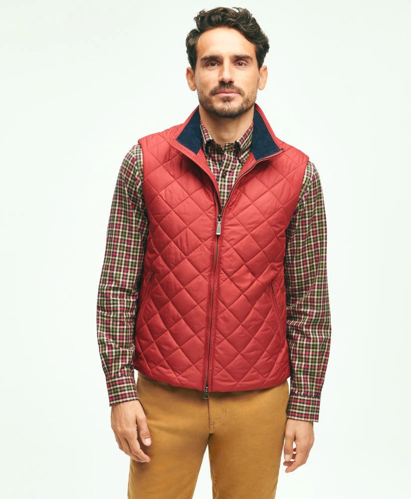 Water Repellent Diamond Quilted Vest | Brooks Brothers