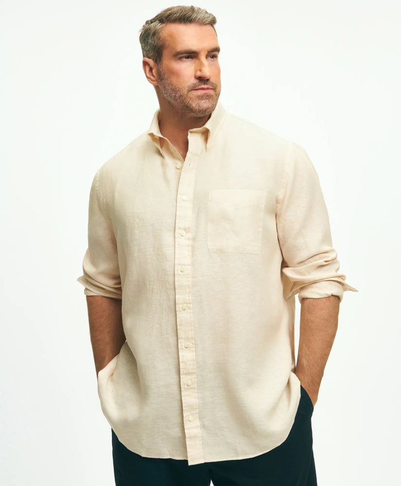 Big & Tall Sport Shirt, Irish Linen | Brooks Brothers