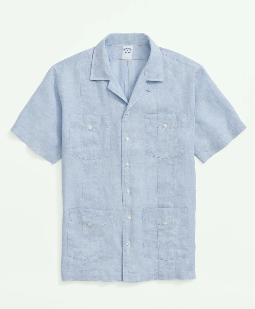 Irish Linen Short Sleeve Guayabera Shirt | Brooks Brothers