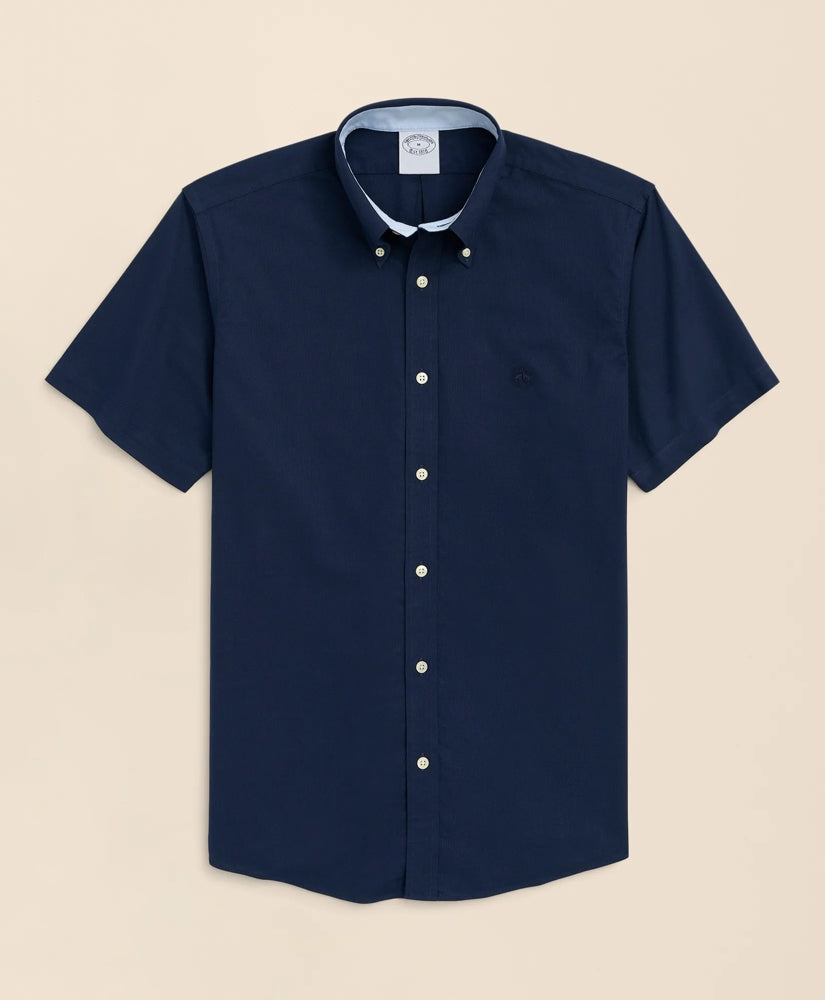 Stretch Non-Iron Oxford Button-Down Collar Short-Sleeve Sport Shirt | Brooks Brothers